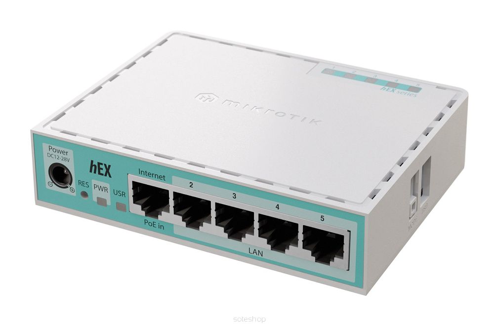 Mikrotik hEX ruter Gigabit Ethernet Biały