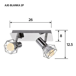 Listwa Activejet AJE-BLANKA 2P (80 W; E14 x 2) - 3