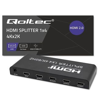 QOLTEC ROZDZIELACZ SPLITTER 4XHDMI 4KX2K | 6GB/S | 60HZ - 7