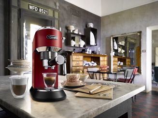 Ekspres kolbowy DeLonghi Dedica Style EC 685.R (1300W; kolor czerwony) - 6