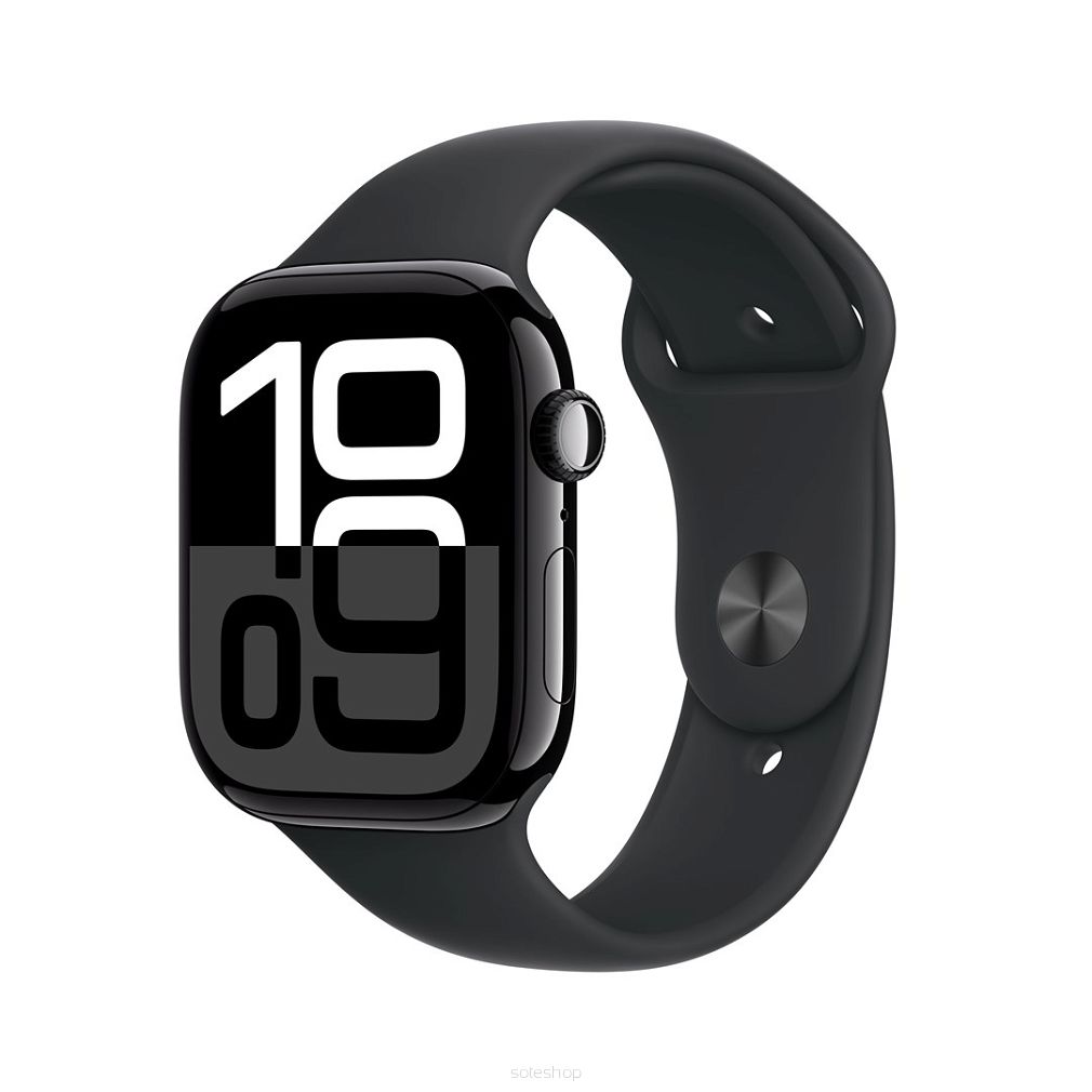 Išmanusis laikrodis Apple Watch Series 10 GPS + Cellular 46mm Jet Black Aluminium Case with Black Sport Band - S/M