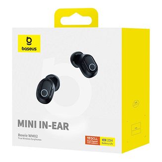 Słuchawki bezprzewodowe Baseus Bowie WM02 (czarny) - 10