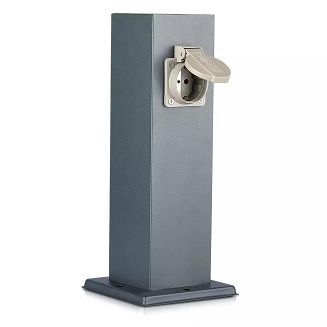 Słupek ogrodowy V-TAC VT-1155-1 30cm 2x gniazdka elektryczne 2x 16A 3600W IP44 (SKU 8820) Szary - 5