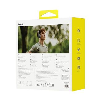 Słuchawki bezprzewodowe Baseus Bass 35 Max (szary) - 9