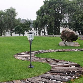 POWERNEED SOLARNA LAMPA OGRODOWA PEARL 100LM, CIEPŁY BIAŁY LEDX7, PANEL SOLARNY 1.6W CZUJNIK ZMIERZCHU, 80CM, CZARNA, ESL-25H - 7