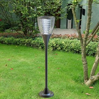 POWERNEED SOLARNA LAMPA OGRODOWA PEARL 100LM, CIEPŁY BIAŁY LEDX7, PANEL SOLARNY 1.6W CZUJNIK ZMIERZCHU, 80CM, CZARNA, ESL-25H - 8