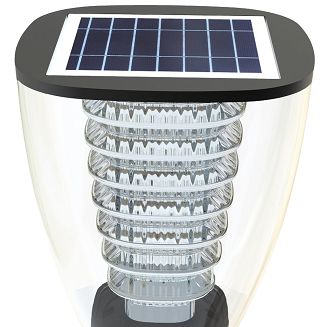 POWERNEED SOLARNA LAMPA OGRODOWA PEARL 100LM, CIEPŁY BIAŁY LEDX7, PANEL SOLARNY 1.6W CZUJNIK ZMIERZCHU, 80CM, CZARNA, ESL-25H - 5