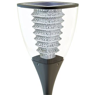 POWERNEED SOLARNA LAMPA OGRODOWA PEARL 100LM, CIEPŁY BIAŁY LEDX7, PANEL SOLARNY 1.6W CZUJNIK ZMIERZCHU, 80CM, CZARNA, ESL-25H - 3