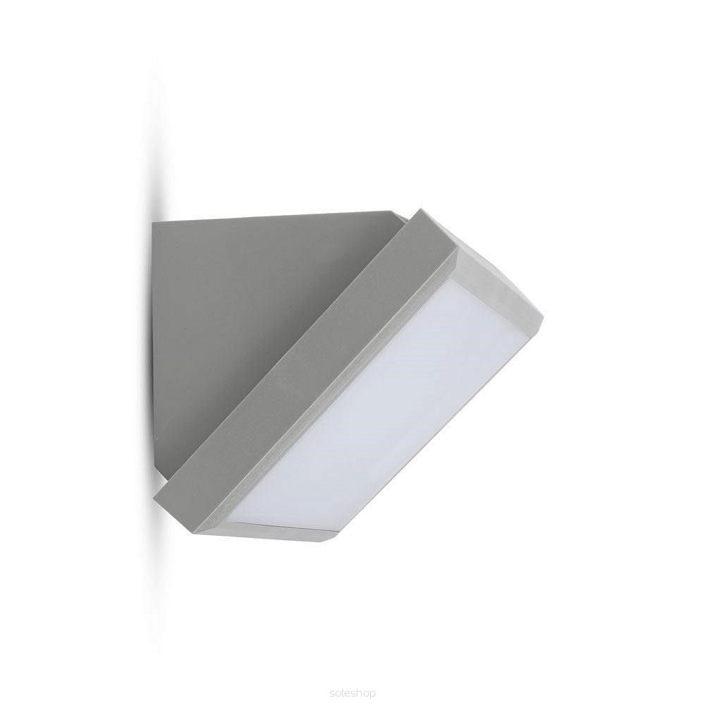 Oprawa ścienna LED V-TAC VT-8055-N ukośna 20W IP65 3000K 2050lm (SKU 218236) Szary