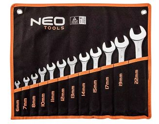 Klucze płasko-oczkowe Neo Tools 6-22 mm, zestaw 12 sztuk - 3