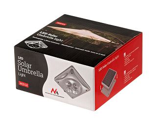 WYSOKIEJ JAKOŚCI LAMPA SOLARNA Z CZUJNIKIEM ZMIERZCHU POD PARASOL Maclean MCE124 - 12