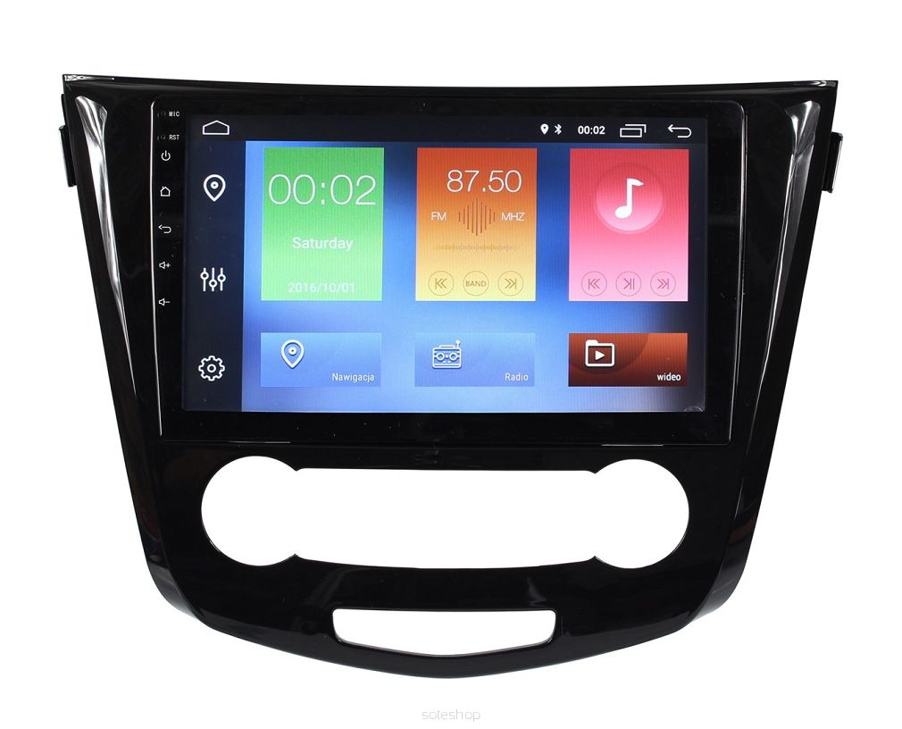 Radio nawigacja GPS Nissan Qashqai 2, X-Trail 2014+ Android klimatyzacja manualna