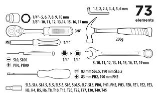 Zestaw narzędziowy Top Tools 1/4