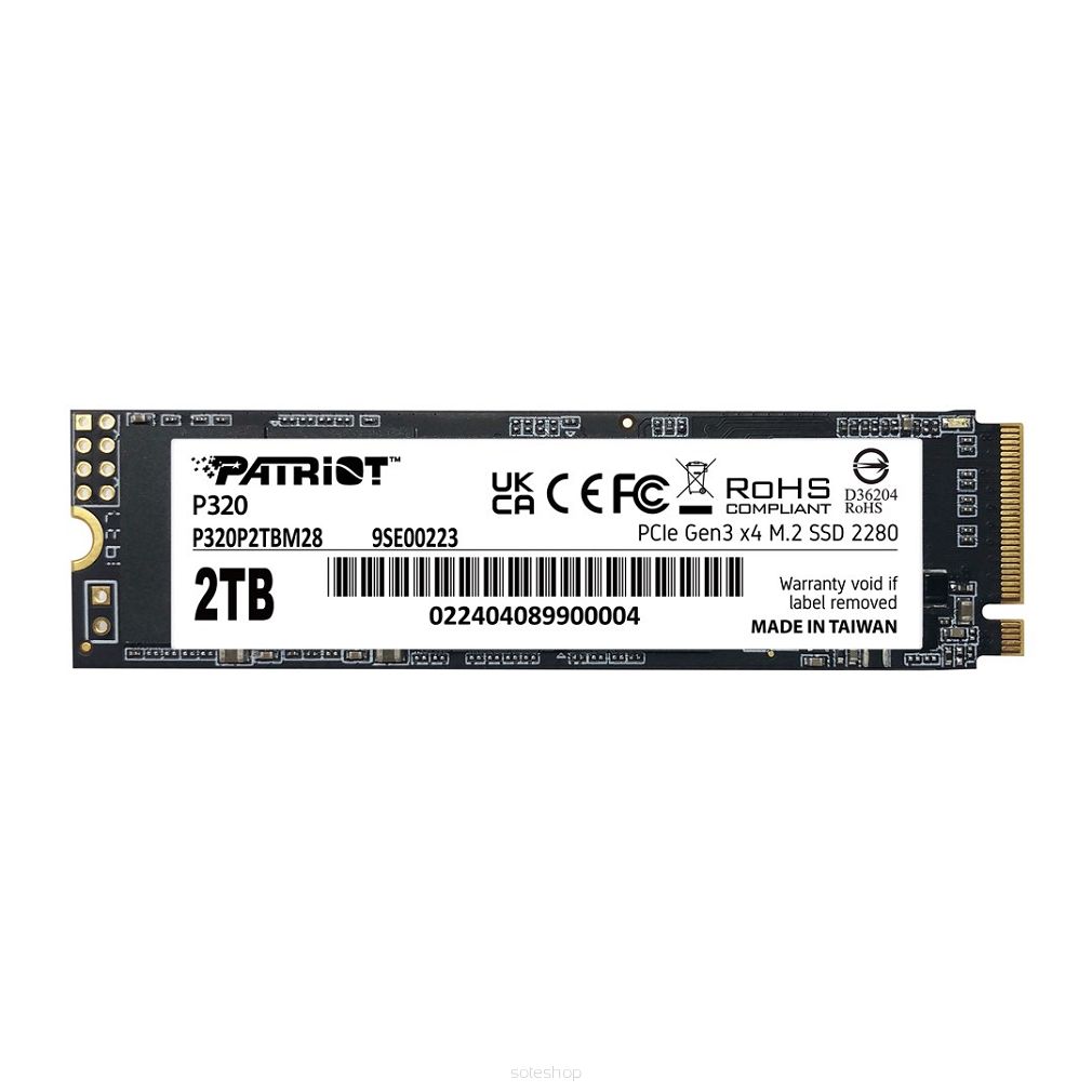 Patriot Viper SSD P320 M.2 PCI-Ex4 NVMe 2TB 3GB/s