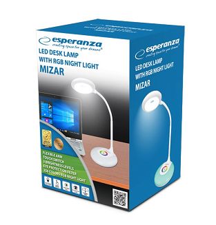 ESPERANZA LAMPKA LED BIURKOWA 256 KOL RGB MIZAR ELD117 - 8
