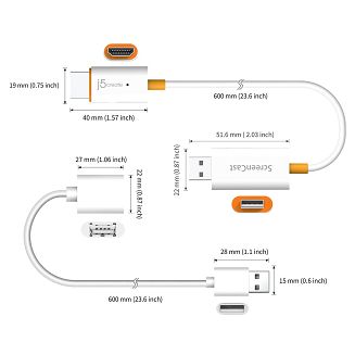 Nadajnik i odbiornik audio/video bezprzewodowy j5create ScreenCast HDMI™ Wireless Display; kolor biały JVAW56-N - 4