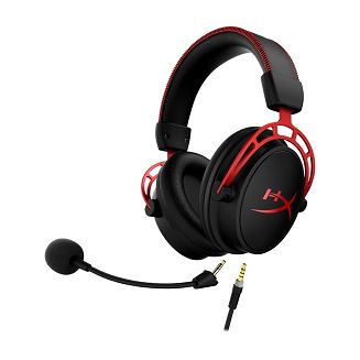Zestaw słuchawkowy do gier HyperX Cloud Alpha czarno-czerwony, Przewodowy, 13 - 27000 Hz, Gaming, 298 g, Czerwony - 4