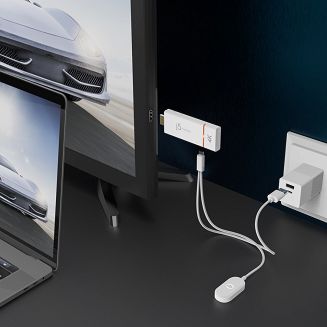 Nadajnik i odbiornik audio/video bezprzewodowy j5create ScreenCast 4K Wireless Display Adapter; kolor biały JVAW76-N - 9