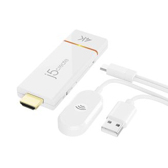 Nadajnik i odbiornik audio/video bezprzewodowy j5create ScreenCast 4K Wireless Display Adapter; kolor biały JVAW76-N - 7