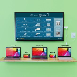 Nadajnik i odbiornik audio/video bezprzewodowy j5create ScreenCast 4K Wireless Display Adapter; kolor biały JVAW76-N - 4