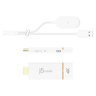 Nadajnik i odbiornik audio/video bezprzewodowy j5create ScreenCast 4K Wireless Display Adapter; kolor biały JVAW76-N - 8