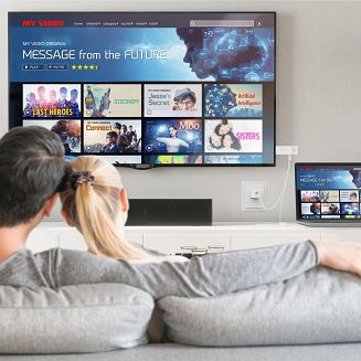 Nadajnik i odbiornik audio/video bezprzewodowy j5create ScreenCast 4K Wireless Display Adapter; kolor biały JVAW76-N - 3