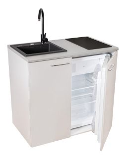 Minikuchnia zestaw AGD 4w1 MPM SMK-02 płyta indukcyjna, lodówka, szafka i zlew granit - 2