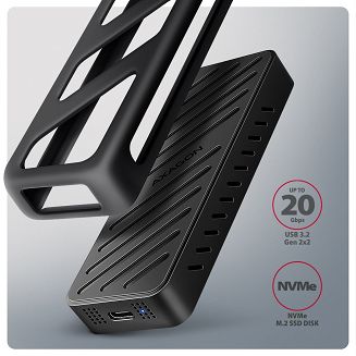 Obudowa zewnętrzna Axagon EEM2-20G do dysków M.2 NVMe / USB-C 3.2 - 5
