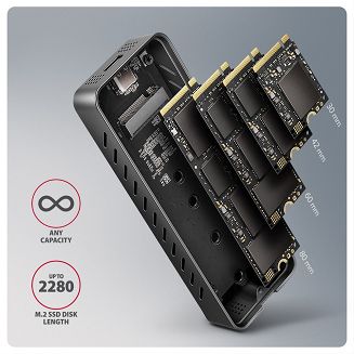 Obudowa zewnętrzna Axagon EEM2-20G do dysków M.2 NVMe / USB-C 3.2 - 18