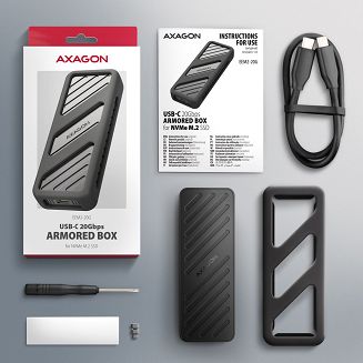 Obudowa zewnętrzna Axagon EEM2-20G do dysków M.2 NVMe / USB-C 3.2 - 22