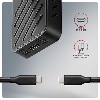 Obudowa zewnętrzna Axagon EEM2-20G do dysków M.2 NVMe / USB-C 3.2 - 13