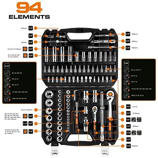 NEO tools 10-062 gniazdko/zestaw gniazdek - 7