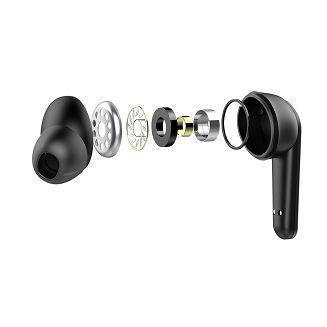SAVIO SŁUCHAWKI BEZPRZEWODOWE BLUETOOTH 5.3 Z MIKROFONEM, ANC, ENC, QC TWS-12 - 3