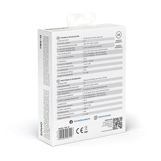 SAVIO SŁUCHAWKI BEZPRZEWODOWE BLUETOOTH 5.3 Z MIKROFONEM, ANC, ENC, QC TWS-12 - 14