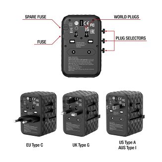 GAN III UNI.TR.CHARG UTA-05 65W/2XUSB-C QC 4+ /2 XUSB-A - 7
