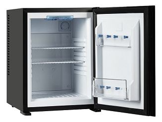 Bezszmerowy minibar termoelektryczny MPM-30-MBS-06/L z szklanym frontem czarny (WYPRZEDAŻ) - 2