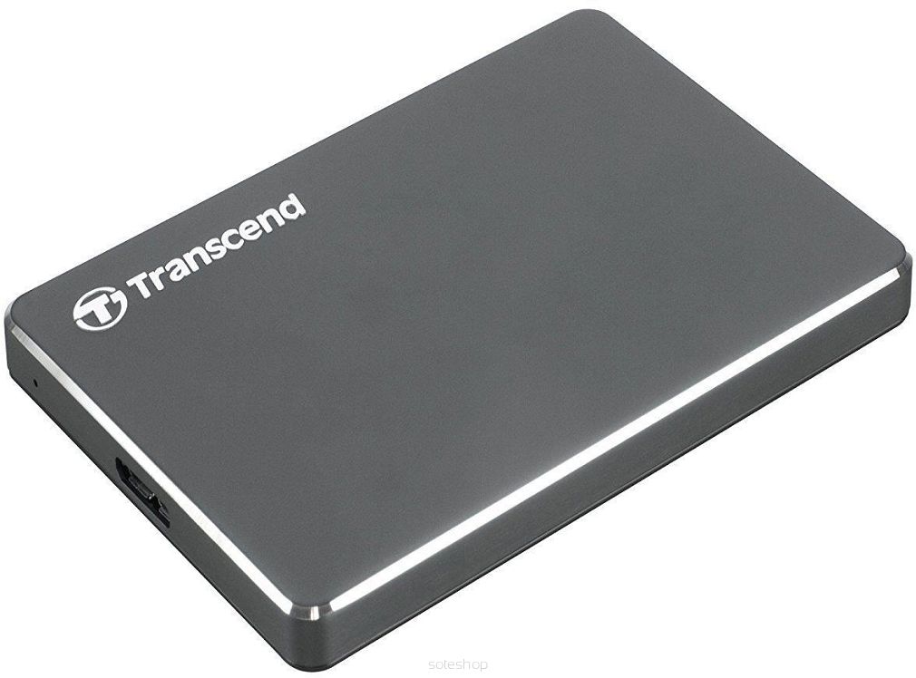 Zewnętrzny dysk twardy TRANSCEND StoreJet 1TB USB 3.1 Iron Grey