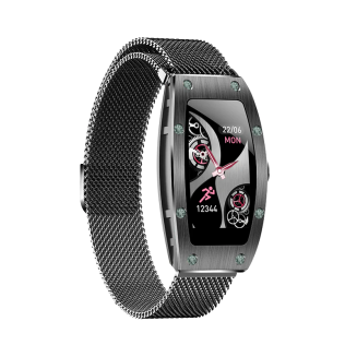 Smartwatch Kumi K18 Svarovski czarny - 4