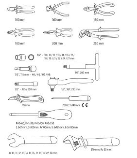 Skrzynia serwisowa elektryka Neo Tools 52 sztuki w 22