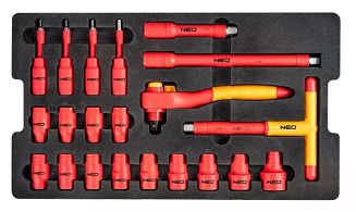 Skrzynia serwisowa elektryka Neo Tools 52 sztuki w 22