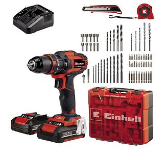 Wiertarko-wkrętarka akumulatorowa EINHELL TE-CD Aku+Ład. 18/40 Li-i +64 2x2Ah4513992 - 5
