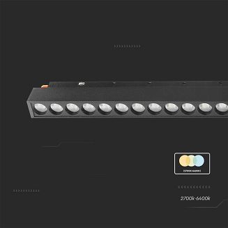 Oprawa Szynosystemu 48V V-TAC 20W LED SMART WiFi TRACKLIGHT 3w1 Czarna VT-3621 2700K-6400K 2000lm - 5
