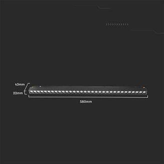 Oprawa Szynosystemu 48V V-TAC 20W LED SMART WiFi TRACKLIGHT 3w1 Czarna VT-3621 2700K-6400K 2000lm - 4
