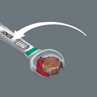 WERA klucz płasko-oczkowy z grzechotką, komplet 11 sztuk - 7