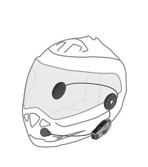 Interkom motocyklowy INTERPHONE U-COM 6R, komplet na 1 kask - 6