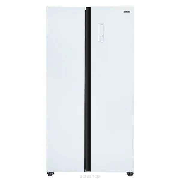 Chłodziarko-zamrażarka Side By Side Total No Frost MPM-427-SBS-05/NL szklany front w kolorze białym