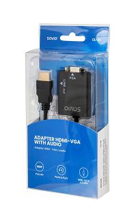 Adapter SAVIO cl-23 (HDMI M - D-Sub (VGA) F; 0,20m; kolor czarny) - 6