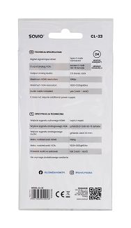 Adapter SAVIO cl-23 (HDMI M - D-Sub (VGA) F; 0,20m; kolor czarny) - 5
