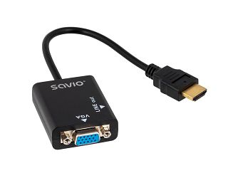 Adapter SAVIO cl-23 (HDMI M - D-Sub (VGA) F; 0,20m; kolor czarny) - 3