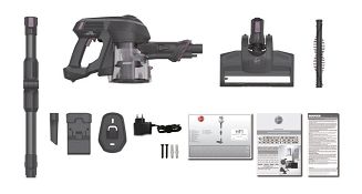 Hoover HF1 HF103X 011 Pionowy odkurzacz Bateria Suchy Tkanina Bez worka 0,9 l 170 W Tytan - 46